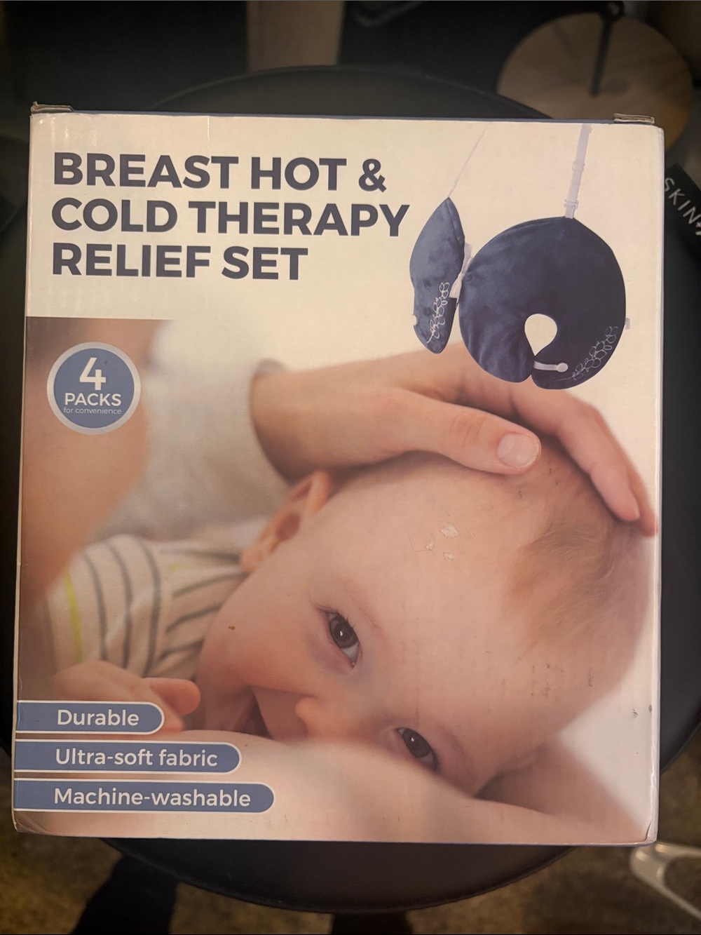 Breast Hot & Cold Therapy Relief Set - Navy
